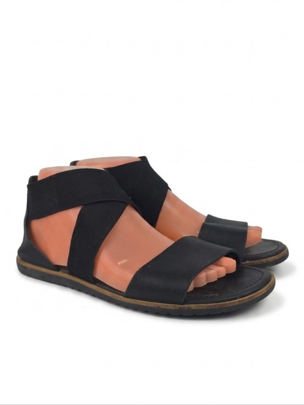 Sorel Ella II Black Leather Gladiator Women's Sandals Size 8